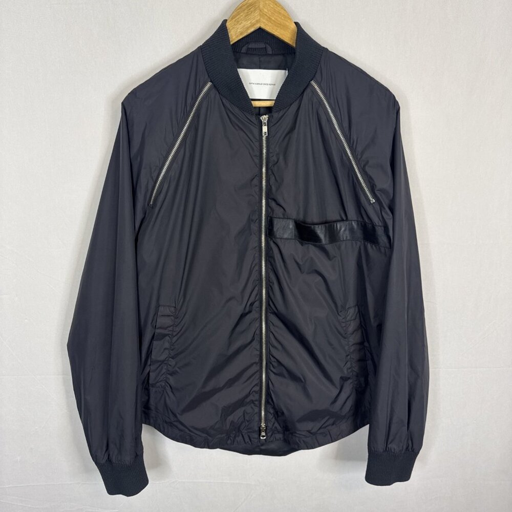 Vintage Fifth Avenue Shoe Repair Nylon Bomber Jacket Black Men XL
